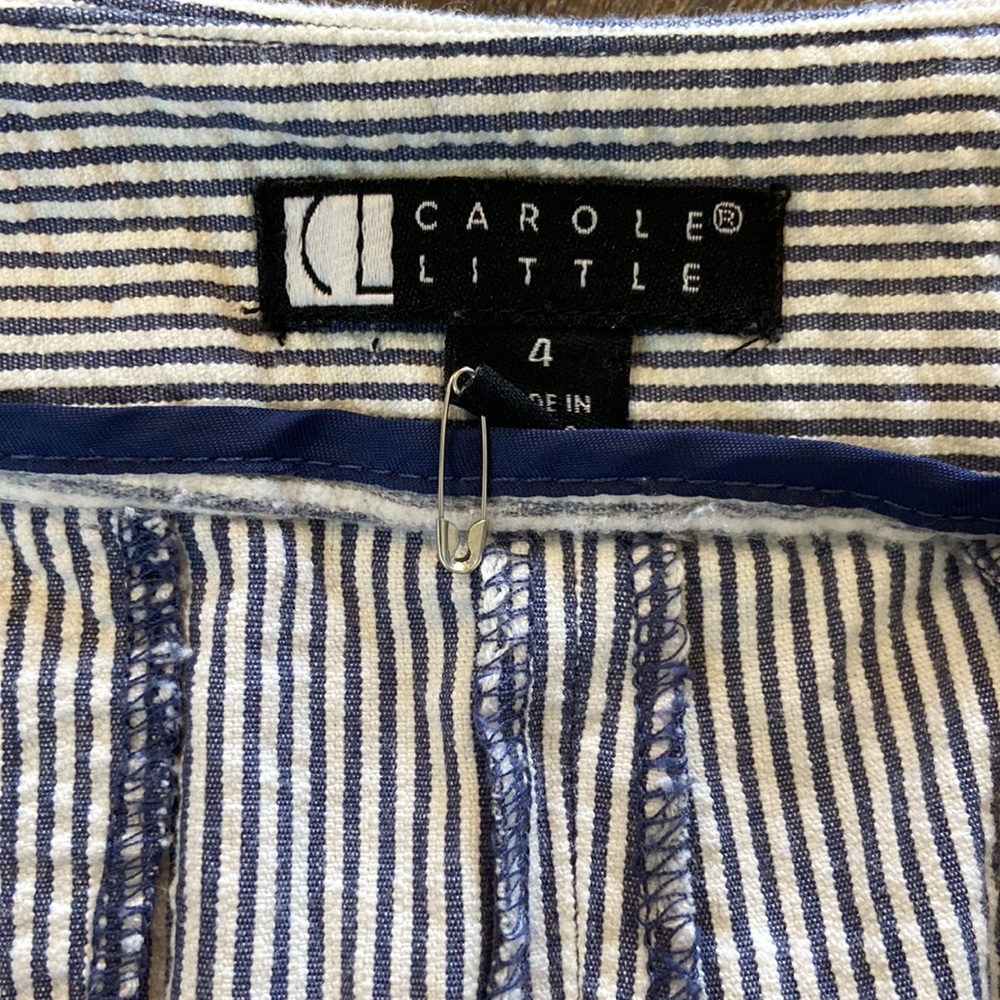 Carole Little Seersucker Striped Bermuda Short - Picture 5 of 5